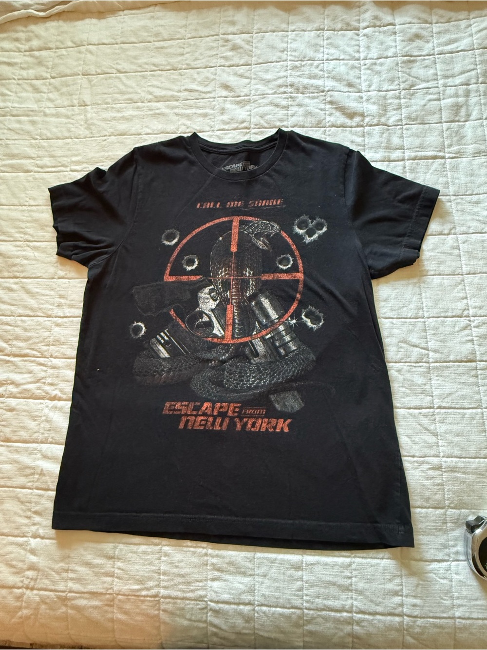 Black Escape From New York Graphic Crewneck Tee